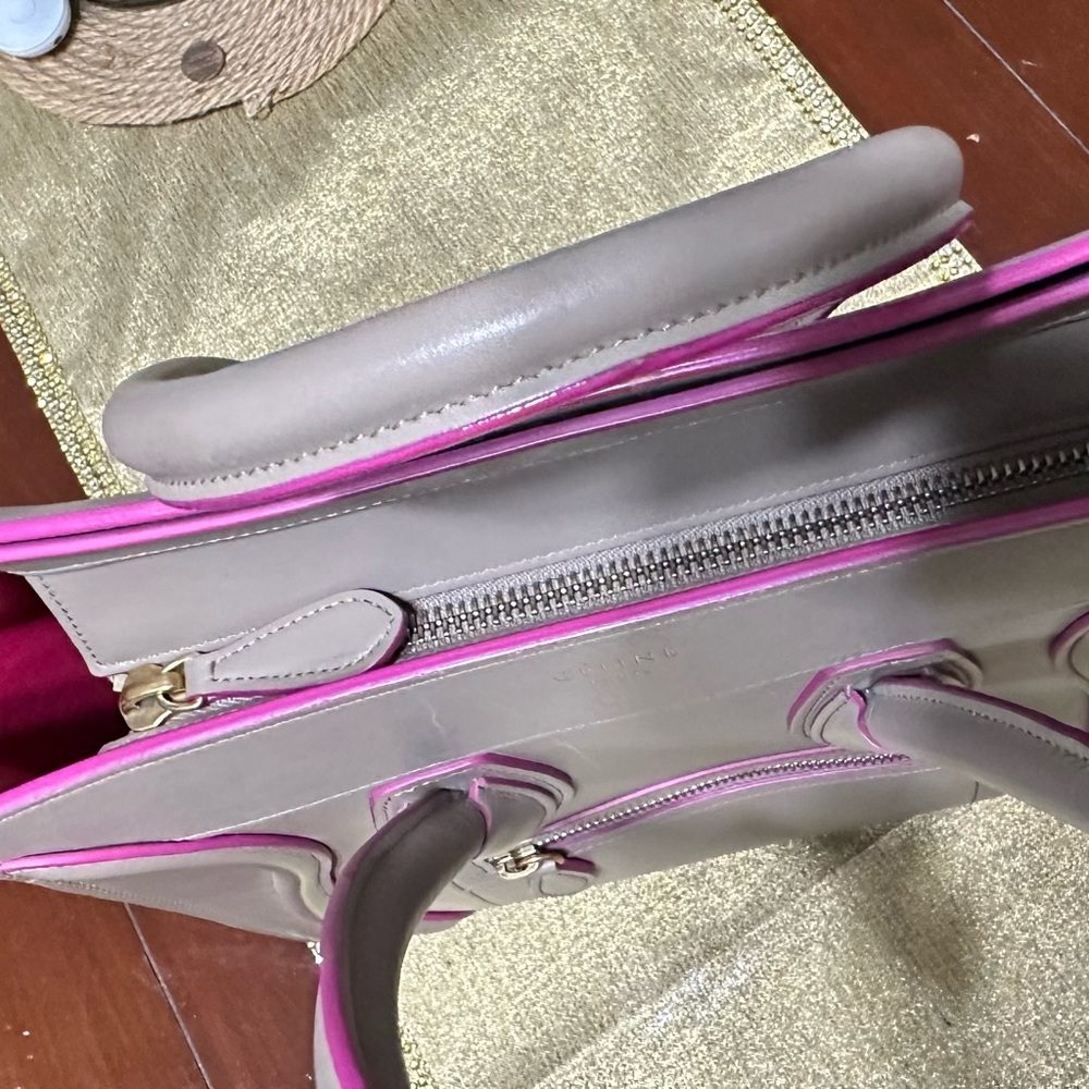 Celine Smooth Calfskin Micro Luggage Beige & Pink - Picture 4 of 8